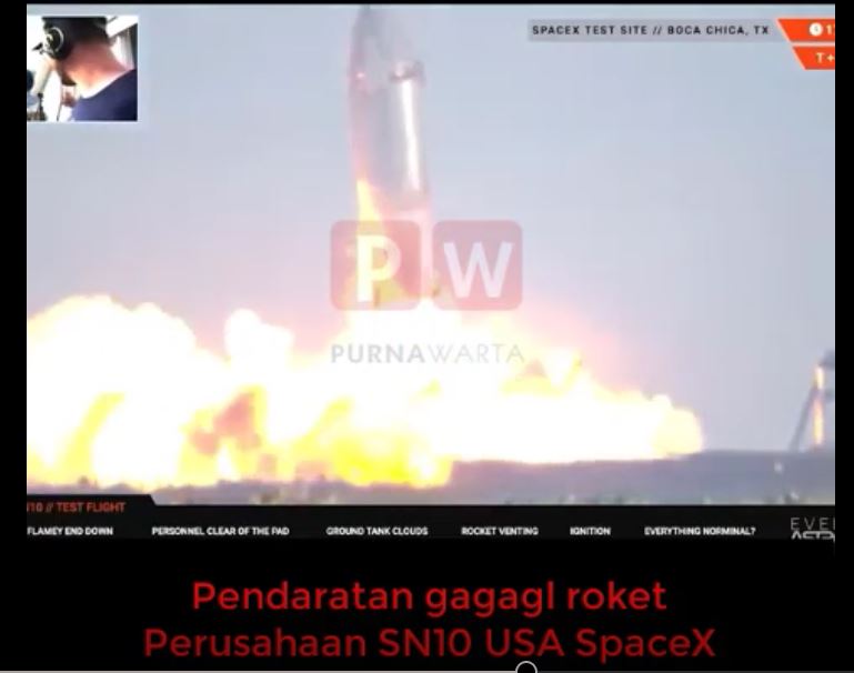 Pendaratan Gagal Roket Perusahaan SN10 USA SpaceX