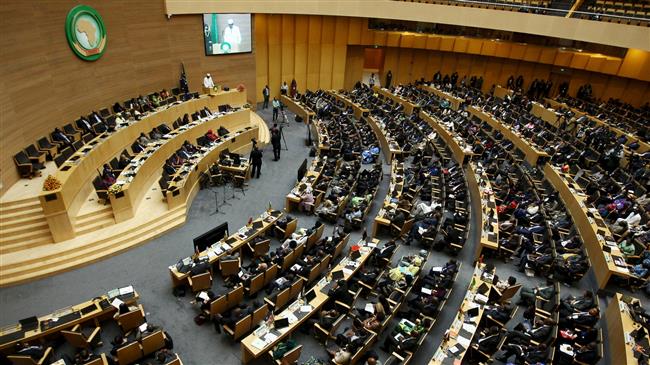 Majelis Uni Afrika (AU) di markas AU di ibukota Ethiopia, Addis Ababa