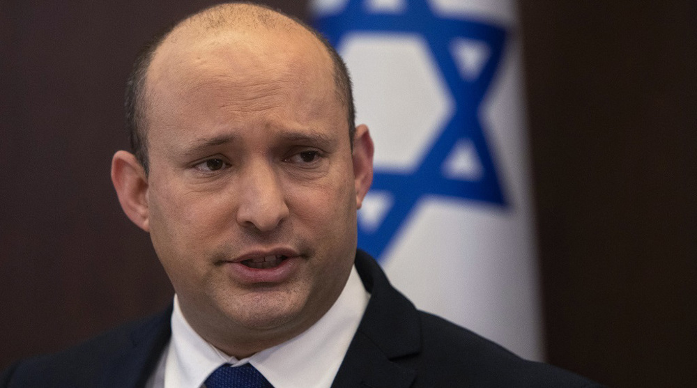 Perdana Menteri Israel Naftali Bennett berbicara selama pertemuan kabinet mingguan di kantornya di al-Quds, pada 5 September 2021.