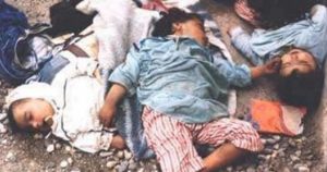 Anak-anak yang gugur dalam tragedi pembantaian Sabra dan Shatila pada tahun 1982.