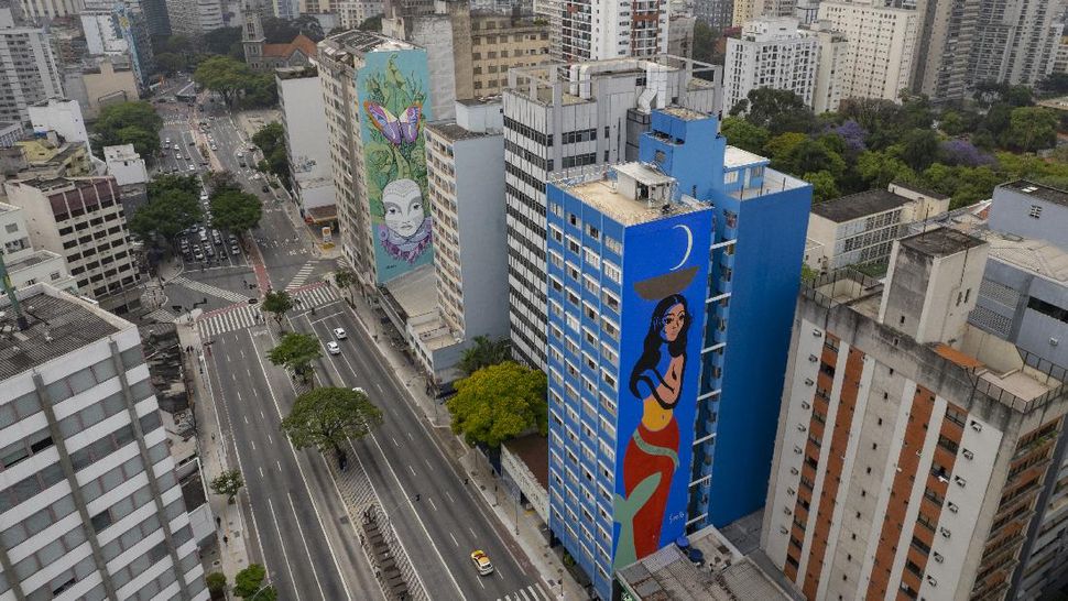 Keindahan Mural-mural Raksasa di Sao Paulo