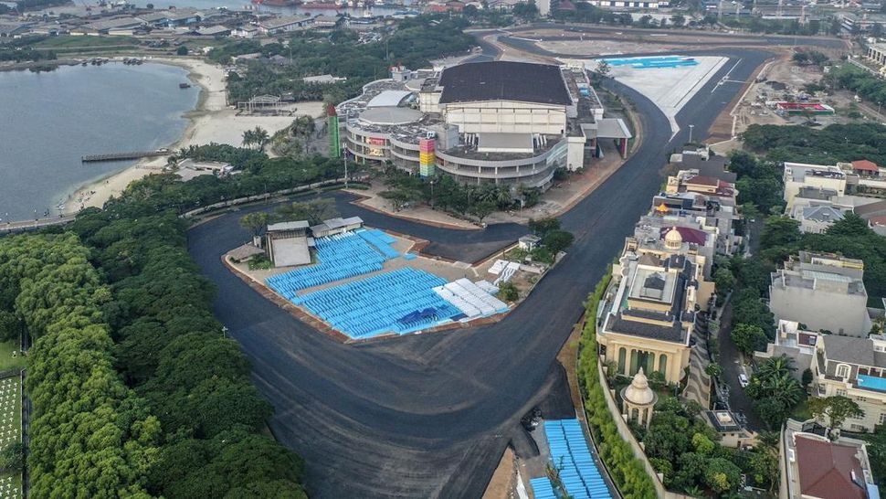Penampakan Sirkuit Formula E Rampung Diaspal