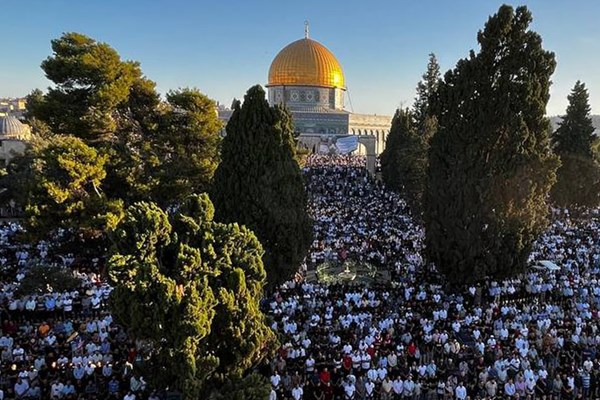 Shalat Idul Adha di Masjid Al-Aqsa