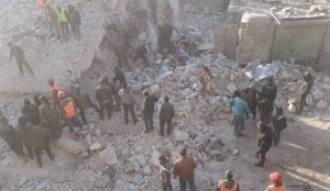 10 Orang Tewas Dalam Runtuhnya Gedung Bertingkat di Aleppo