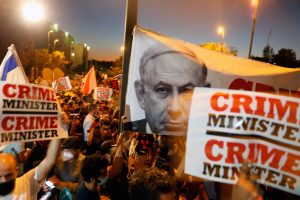 CRIME MINISTER Massa Tel Aviv Kembali Mendemo Netanyahu