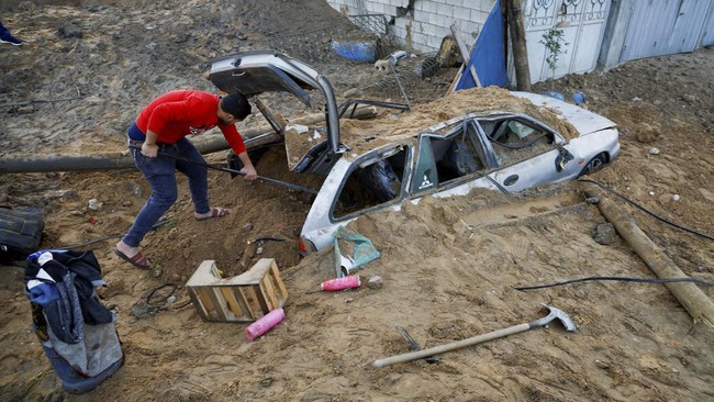 Kehancuran di Gaza Imbas Roket Israel