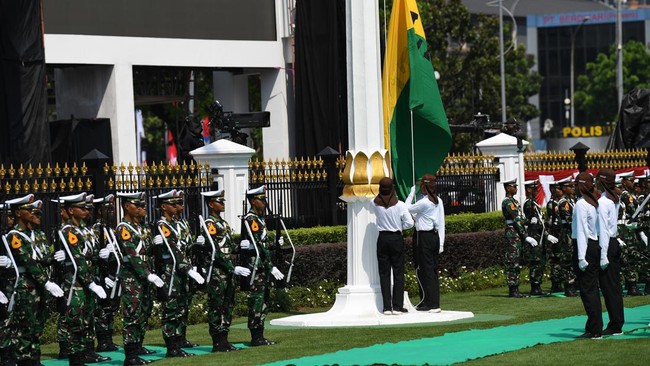 Aksi Atraksi Gladi HUT ke-78 RI di Istana