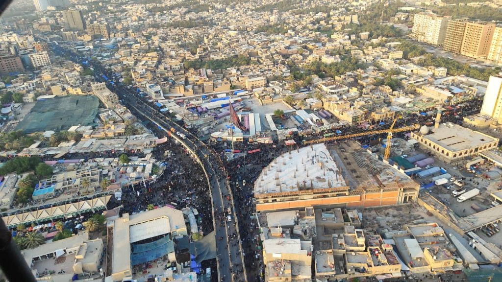 [FOTO] - Pantauan Udara Suasana Kota Karbala Sehari Sebelum Arbain