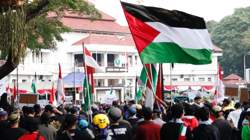 Warga Malang Gelar Aksi Solidaritas Palestina