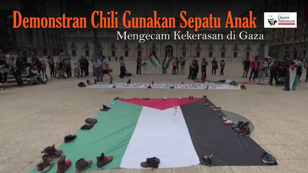 Demonstran Chili Gunakan Sepatu Anak Mengecam Kekerasan di Gaza