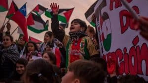 Dukung Palestina, Warga Chili Gelar Protes di Luar Kedutaan Besar AS