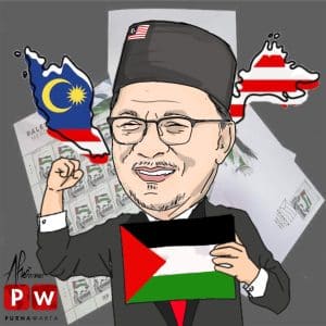 [KARIKATUR] – Tegas Dukung Kemerdekaan Palestina Malaysia Keluarkan Prangko Khusus Bertema Palestina Merdeka