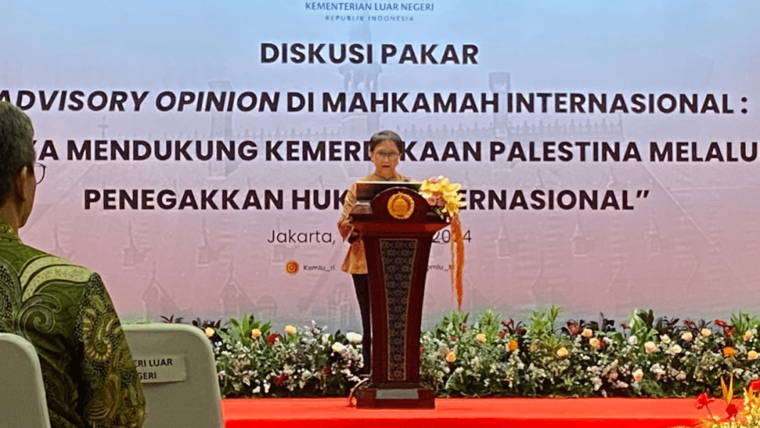 Menlu: Indonesia Konsisten Bela Palestina, Termasuk Melalui Penegakan Hukum di ICJ 