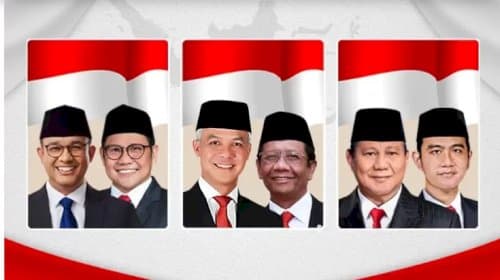 Hasil Real Count KPU 36,66% Anies 24,47%, Prabowo 55,91%, Ganjar 19,62%