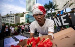 [FOTO] - Aksi Solidaritas Warga Indonesia untuk Palestina Jelang 5 Bulan Agresi Israel