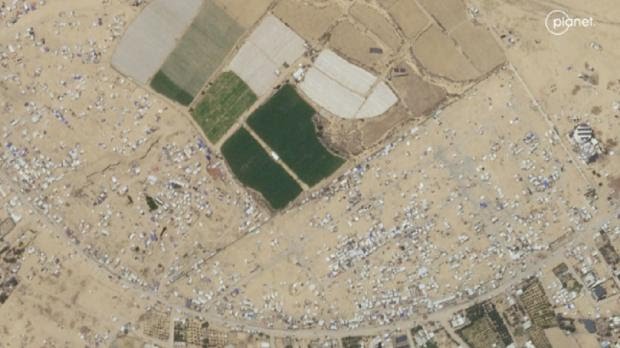 Penampakan Gambar Satelit Warga Palestina Pergi dari Rafah