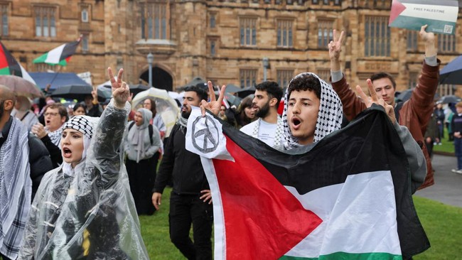 Tak Hanya di AS, Kini Demo Pro Palestina Menggema di Kampus Australia