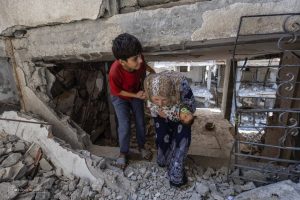 Keluarga Gaza Tinggal di Reruntuhan dengan Bayi Kekurangan Gizi