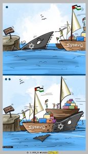 Seniman Gambarkan Aksi Berani Armada Shomood