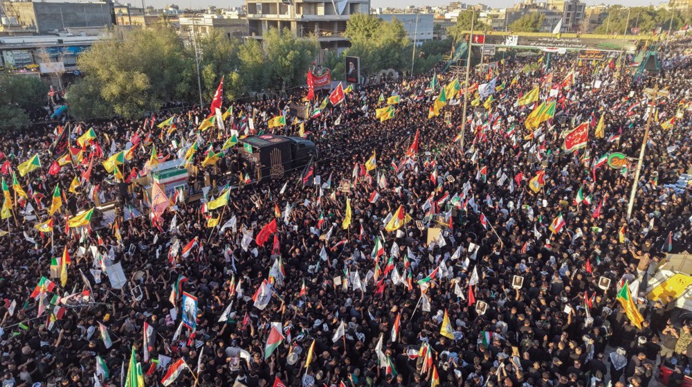 convoy carrying the coffin of leader